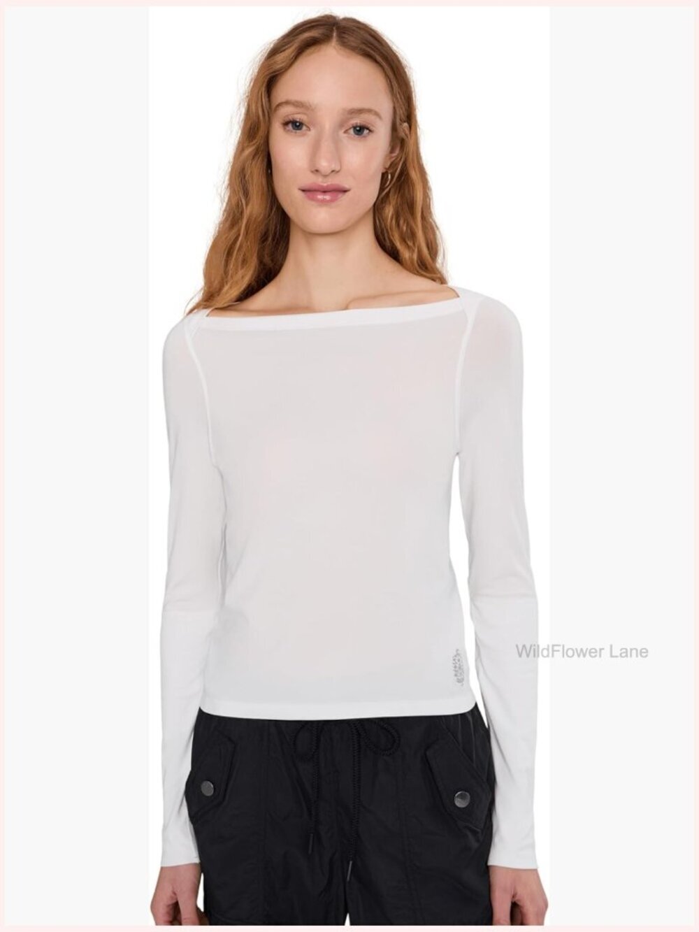 Athletic Fit Long Sleeve Crew Neck Tee Stretchy Pull On
